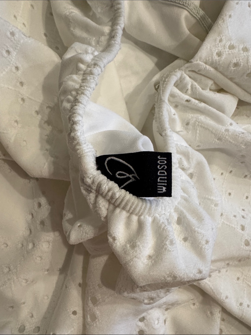 White Eyelet Sundress with Spaghetti Straps - Picture 5 of 6